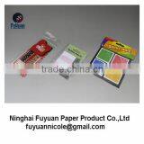 4pcs x 40 Sheets Self-adhesive Sticky Note Page Marker With Card