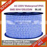 SV220V IP65 3014 Flexible Rope LED Strip Party Xmas Lamp BLUE 220V 3014 120LEDS/M thumbnail-1