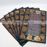Indian Silk Table Runner With 6 Place Mats & 6 Coaster in Green Color Size 16*62 thumbnail-2