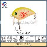 coloful plastic crank lures with double hook