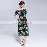 Silk New 2016 Autumn Summer Women Dress Short Sleeve Casual Dresses thumbnail-3