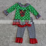 Toddler Girls Lovely Polka Dot Ruffle Christmas Baby Clothes Outfits