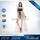 Latest design shot long tail sequins sexy Japanese prom dresses