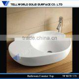 Suitable for Bathroom, Kitchen and Outdoors,Solid Surface Marble Stone Sink Wash Basin thumbnail-1