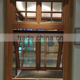 German style solid wood awning window for energy saving building
