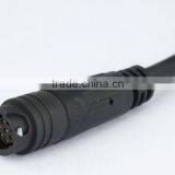 high quality 8 pin push lock watertight connector, 2 A waterproof connector, PVC cable