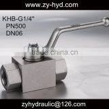 DN06 KHB Series 1/4 Bsp High Pressure Ball Valve 7250psi thumbnail-1