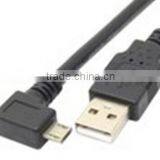 2.0 USB Male to Right Angled Micro-USB and 1 x USB Male to Left Angle Micro-USB Cables (6 Inches) In...