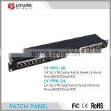 LY-PP5-30 CAT5E/CAT6 24 Ports Patch Panel STP Krone PATCH PANEL