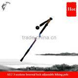 Snowwing Aluminum 3 Sections Internal Lock Adjustable Hiking Pole Trekking Poles Hiking Sticks thumbnail-1