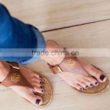 Wholesale Boutique Monogrammable Brown/Black Natalie Woman Sandal thumbnail-6