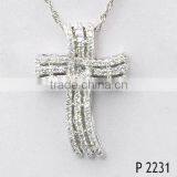 Fashion Hip Hop Religious Cross Necklace Pendant For Unisex thumbnail-2
