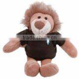 imprinted t-shirt bandana plush stuffed soft lion toys custom logo embroidery beanbag mascot band bib tie ribbon animal