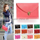 Womens Envelope Synthetic Leather Lady Clutch Bag New Fashion Envelope Clutch Bag With Chain Shoulder thumbnail-1