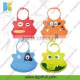Factory Direct Sale Cartoon Pattern Silicone Baby Bib thumbnail-1