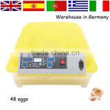 With Cheap Price Automatic Mini Size Used Poultry Incubator 48 Eggs Hatching Machine for Sale
