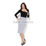 Pretty Steps Sexy Pictures Fashion Designer Mature Lady Pencil Skirt Grey 2016 thumbnail-3