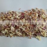 pink onion flakes