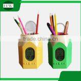 Charming Pencil Shaped Tip Pen Holder With Calendar And Electronic Alarm Clock thumbnail-3