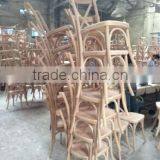 Solid Wooden Cross Back Chair thumbnail-2