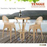 Rattan Furniture Patio PE Rattan Bar Table And Chair thumbnail-2