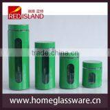 Glass Jar With Stainless Steel Casing