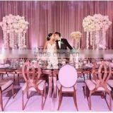 Latest Banquet Rose Gold Stainless Steel Dining Chair With Dinner thumbnail-6