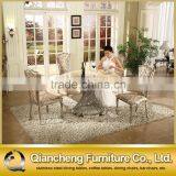 Heavy Stainless Steel Dining Table With Antique Top thumbnail-4
