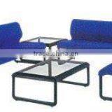 Simple Design Orange Leather Sectional Sofa Set thumbnail-3