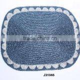 Grey Glass Bead Place Mats With White Border Available in More Colours thumbnail-1