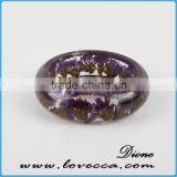 Real Flower Resin Bangle, Real Flower Bracelet, Preserved Flower Bracelet thumbnail-6