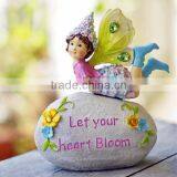 Small Garden Stone Outdoor Fairy Statues Pink Fairy Figurines for Sale thumbnail-5