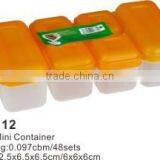Plastic Food Storage Box,4 Pcs Mini Container,food Container Set thumbnail-4