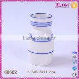 white small ceramic milk bottle unique shape vases