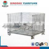 Stackable Foldable Iron Net Container Galvanized Steel Roll Cage Metal Storage thumbnail-4