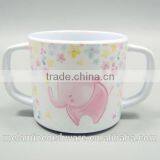 Two Handle Melamine Cup With Cute Customized Printing for Kids/children Drinking Mug thumbnail-1