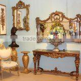 Reproduction Furniture Living Room Console Table and Mirror Set thumbnail-2