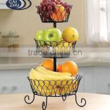 3 layer handicraft Metal Fruit Basket fashion tree