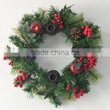 Multicategory and Colorful Round Pinecone Christmas Flower Wreath for Door thumbnail-2