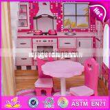 New Design Pretend Play Miniature Wooden Toy Doll House for Kids W06A228 thumbnail-4