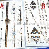 T001-008 Personal New Design Water Transfer Custom Golden Tattoo Sticker thumbnail-1