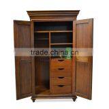 Furniture For Bed Room,Cabinet Solid Wood Mahogany 2 Doors With Shelves and Drawers Inside thumbnail-2