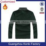 100% Cotton no Button Long Sleeve Polo Shirts for Men thumbnail-2