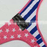 Stock Intimate Cotton National Flag Star Stripe Sey Panties String Lingerie Thongs g String Briefs Underwear Women Girls Summer thumbnail-5