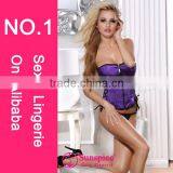 2015 Sunspice Hot Sale Lingerie See Through Corset Prom Dress Sexy Corset thumbnail-1