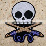 2017Customized Cool Skull Embroidery Patch, Virious Skull Embroidered Patch thumbnail-5