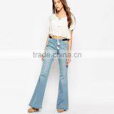 Denim Fashion Custom Loose Wide-legged Jeans New Designs Photos thumbnail-1