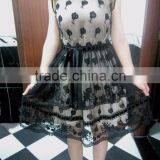 Black Embroidery Lady's Dress Style thumbnail-1