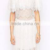 MGOO Design Vintage Boho Lace Off Shoulder Maxi Dress White Embroideered Elegant Bohemian Dress thumbnail-3