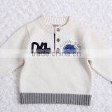 Round Neck With Buttons Boys Pullover Sweater Factory Price thumbnail-3